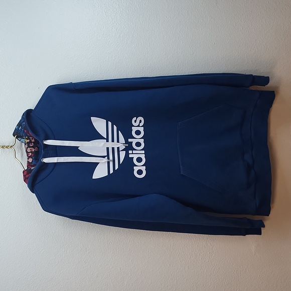 Women's Dark Teal Adidas Pullover Hoodie - Picture 1 of 8